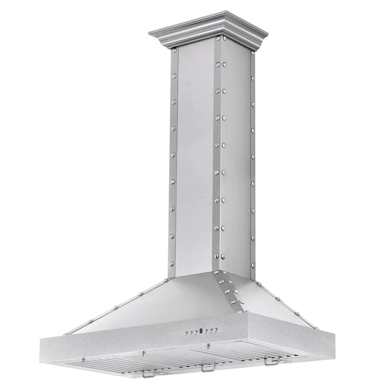 ZLINE 36" Designer Series Stainless Island Range Hood, KB2i-4SSXS-36 by Farmhouse Kitchen and Bath