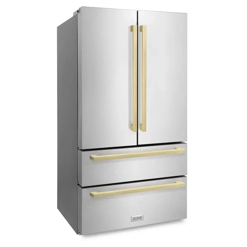 ZLINE 36" Autograph French Door Refrigerator, Ice Maker, Stainless Steel RFMZ-36-FCB by Farmhouse Kitchen and Bath