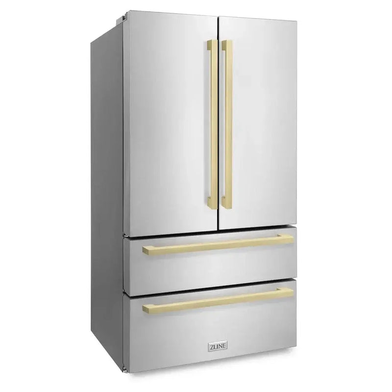 ZLINE 36" Autograph French Door Refrigerator, Ice Maker, Stainless Steel RFMZ-36-FCB by Farmhouse Kitchen and Bath