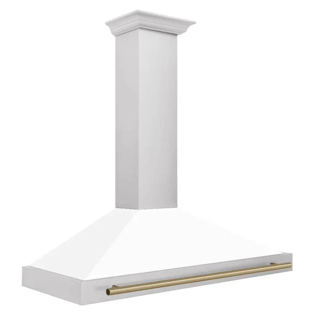 ZLINE 48" Autograph Stainless Wall Range Hood KB4STZ-WM48-CB by Farmhouse Kitchen and Bath