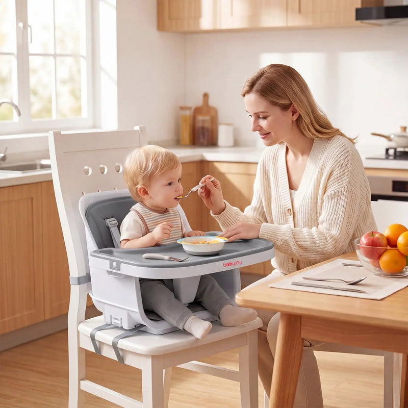 4-in-1 Convertible Baby High Chair with Adjustable Tray by DirectDeals