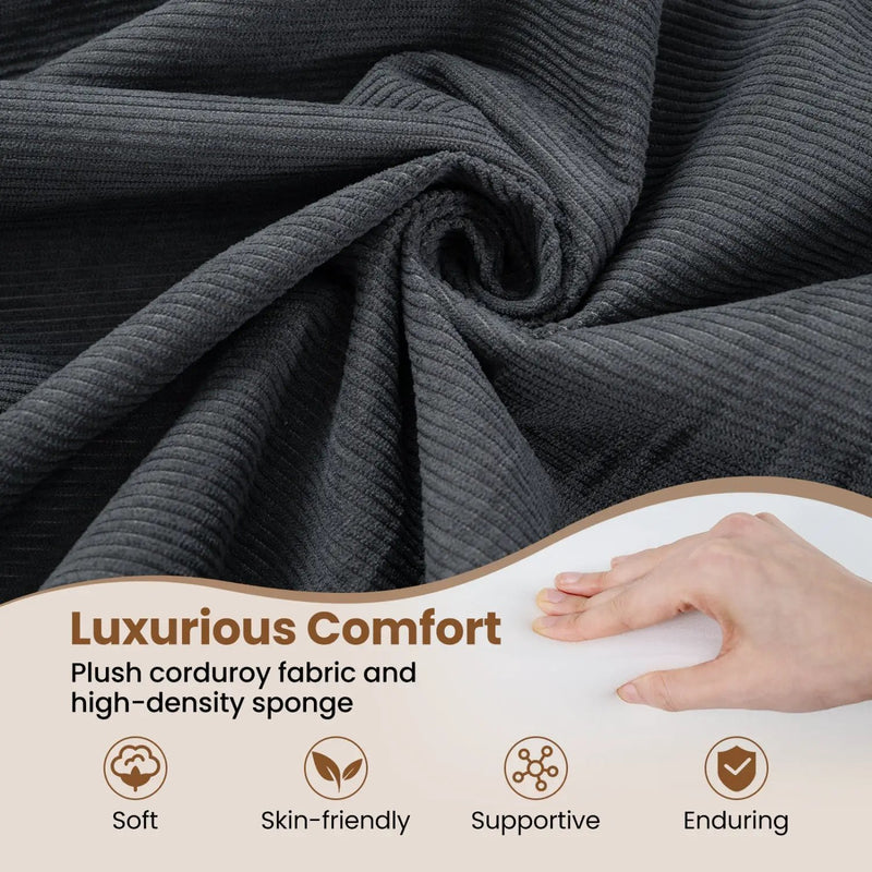 4-in-1 Convertible Folding Sofa Bed with Comfy Corduroy Cover by DirectDeals