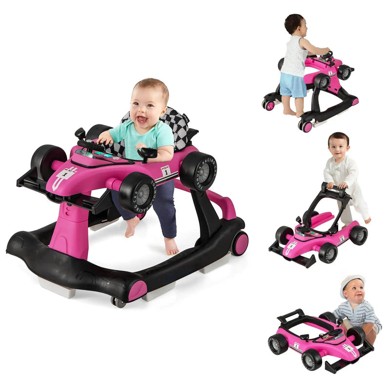 4-in-1 Foldable Activity Push Walker with Adjustable Height by DirectDeals