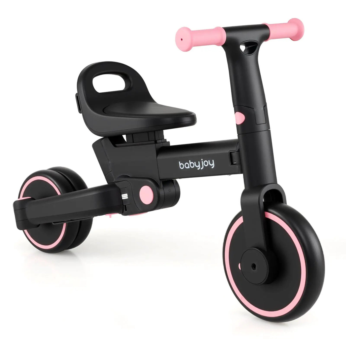 4-in-1 Foldable Toddler Tricycle with Push Handle with Adjustable Seat by DirectDeals
