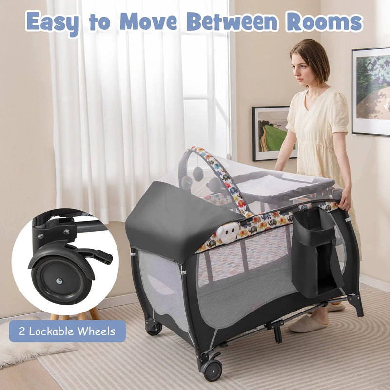 4 in 1 Portable Baby Nursery Center with Net and Music Box by DirectDeals