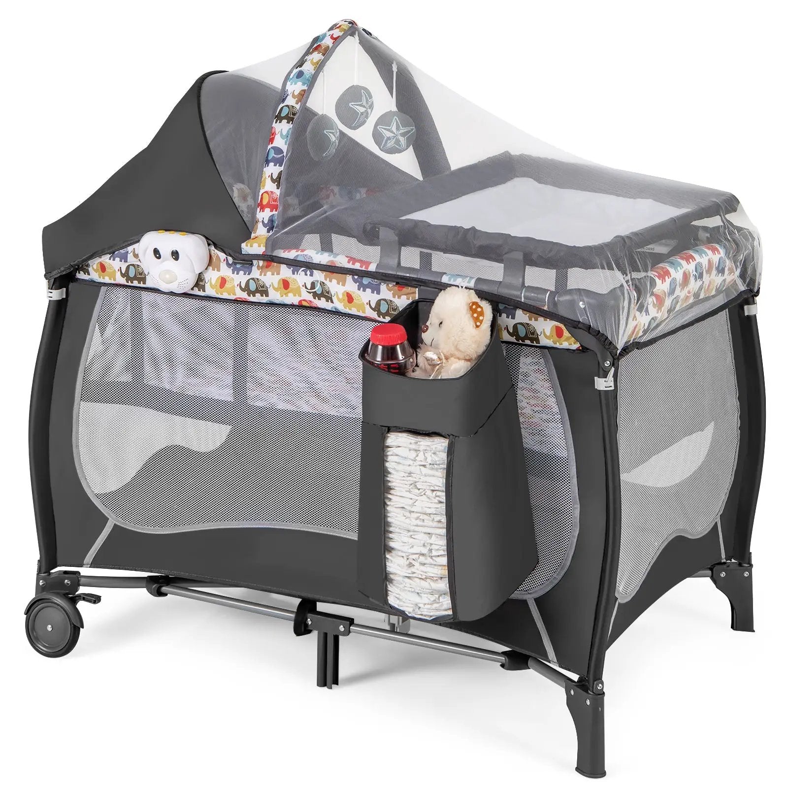 4 in 1 Portable Baby Nursery Center with Net and Music Box by DirectDeals