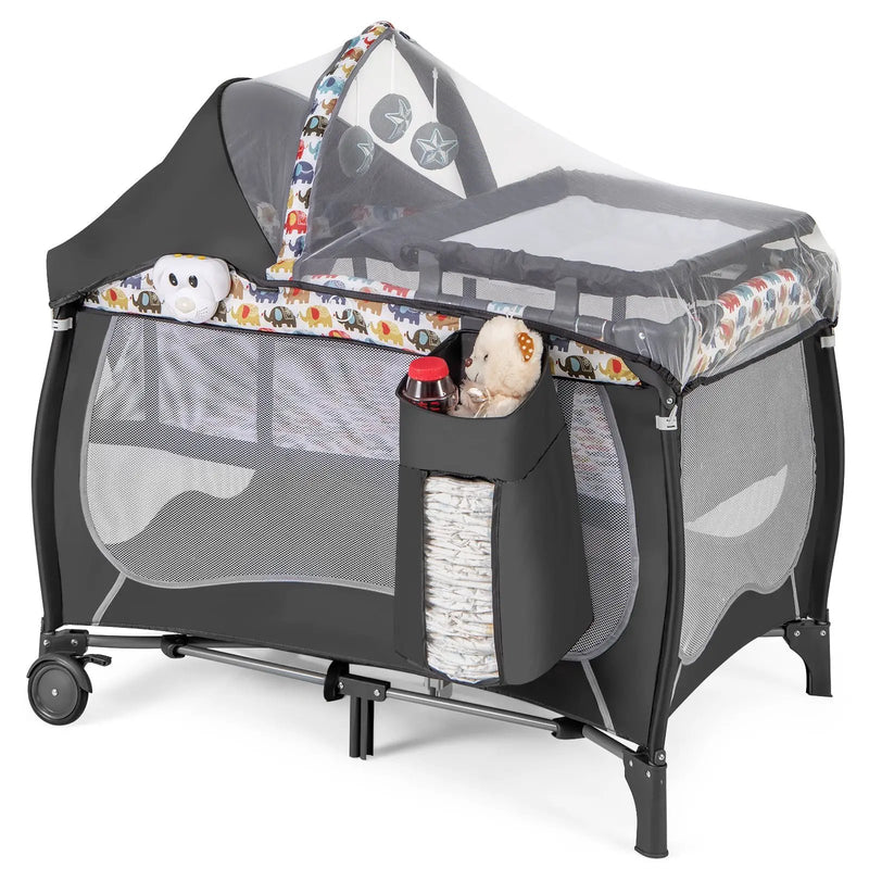 4 in 1 Portable Baby Nursery Center with Net and Music Box by DirectDeals
