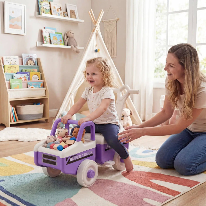 4-in-1 Ride On Push Car with Music and Storage by DirectDeals