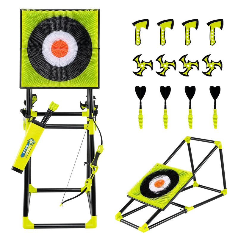 4 in 1 Throwing Target Set Kids Throwing Game with Bristle Target by DirectDeals