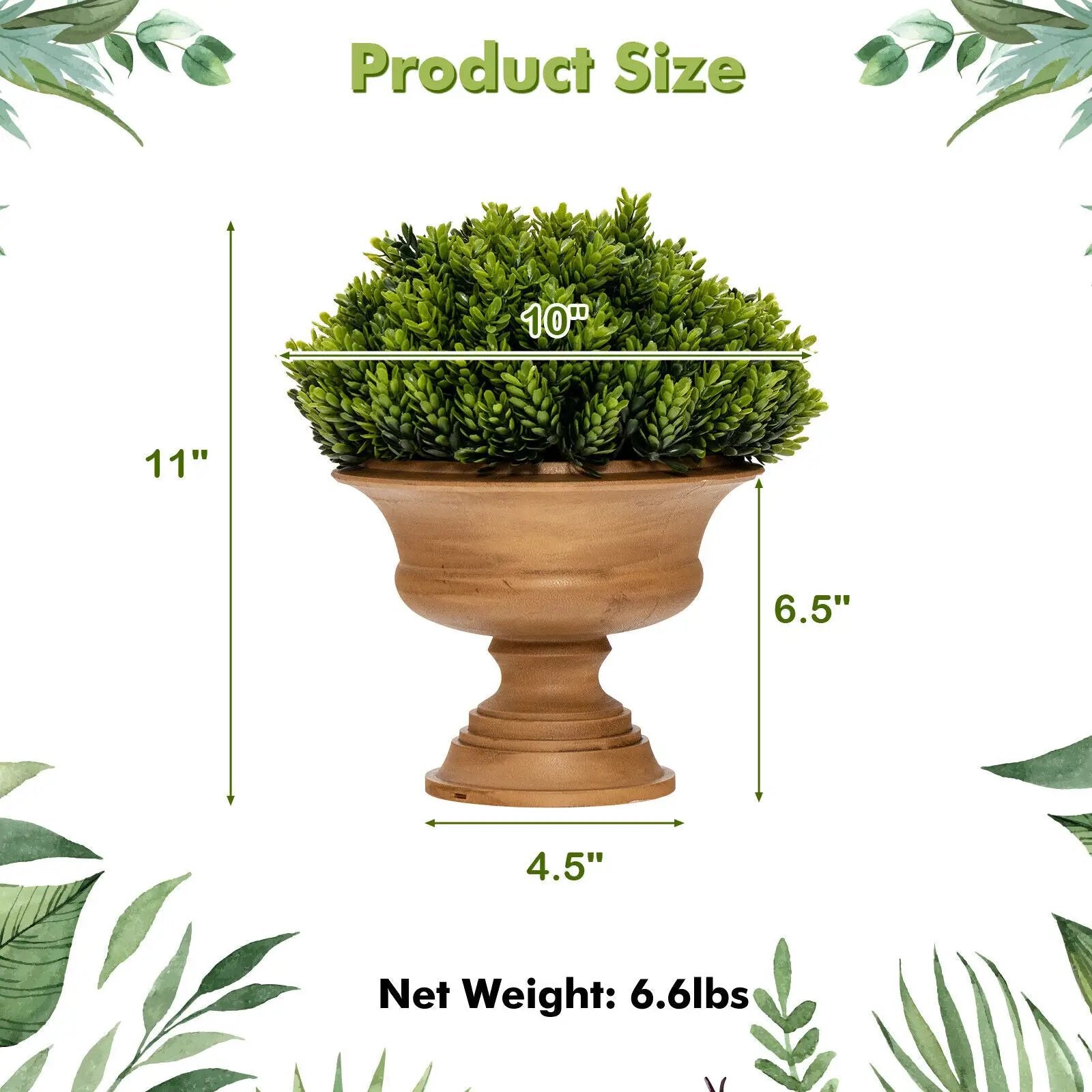 4 Pack Artificial Boxwood Topiary Trees by DirectDeals