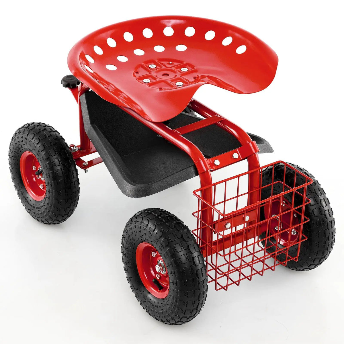 4-Wheel Rolling Garden Cart Work Seat by DirectDeals