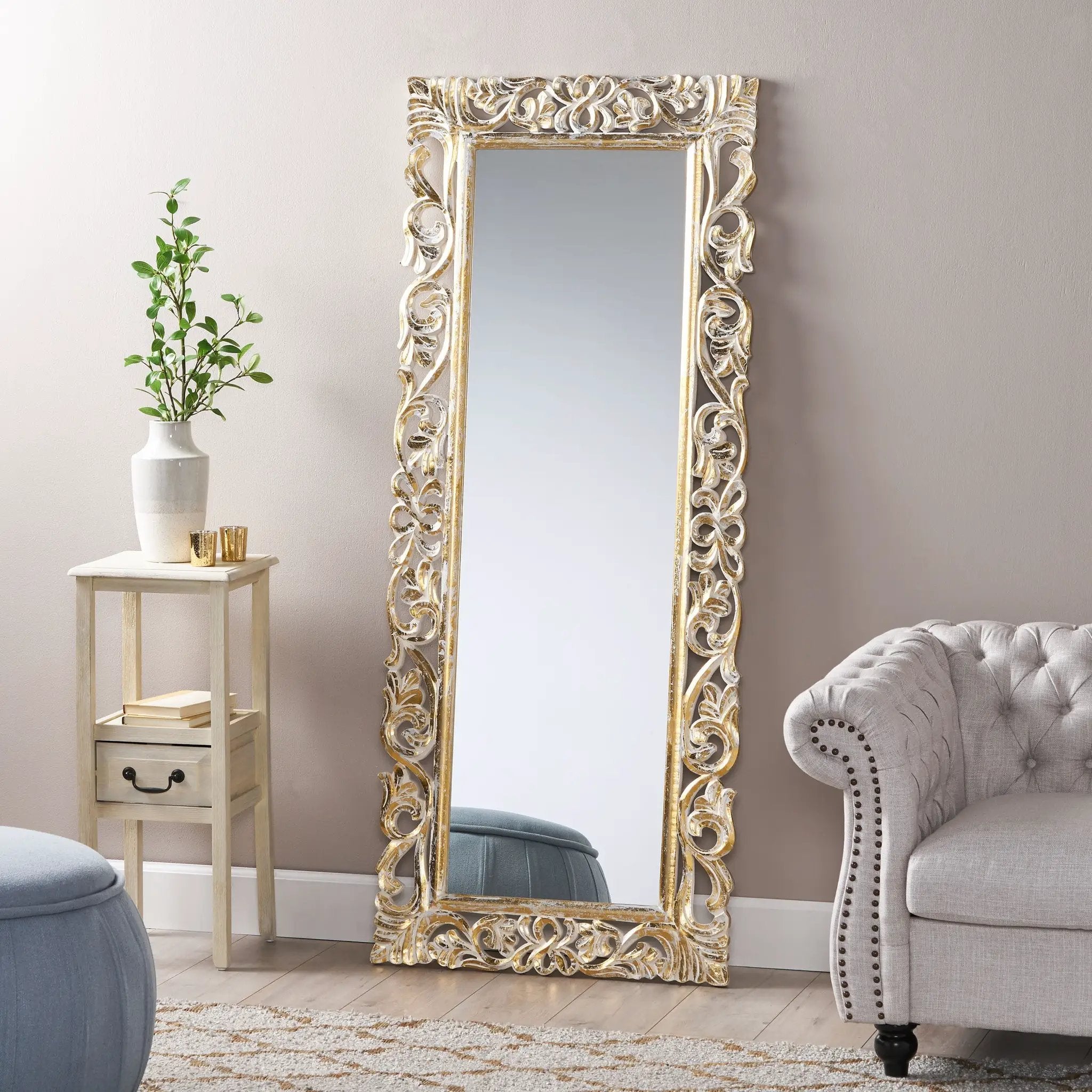 Rectangle Carved Mirror by HouseOfZazla