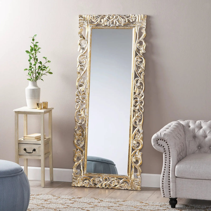 Rectangle Carved Mirror by HouseOfZazla