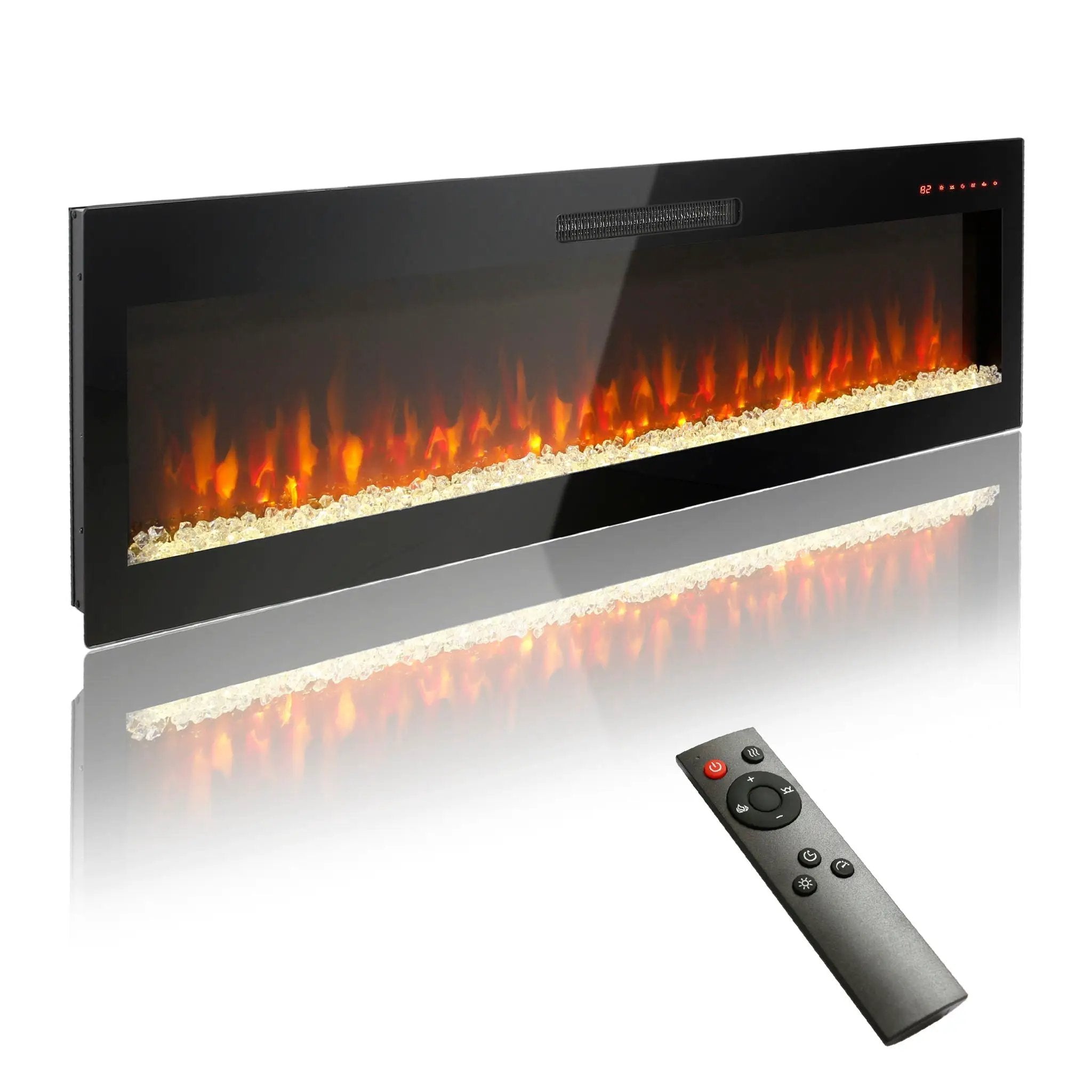 Electric Fireplace, Recessed And Wall Mounted Fireplace by HouseOfZazla