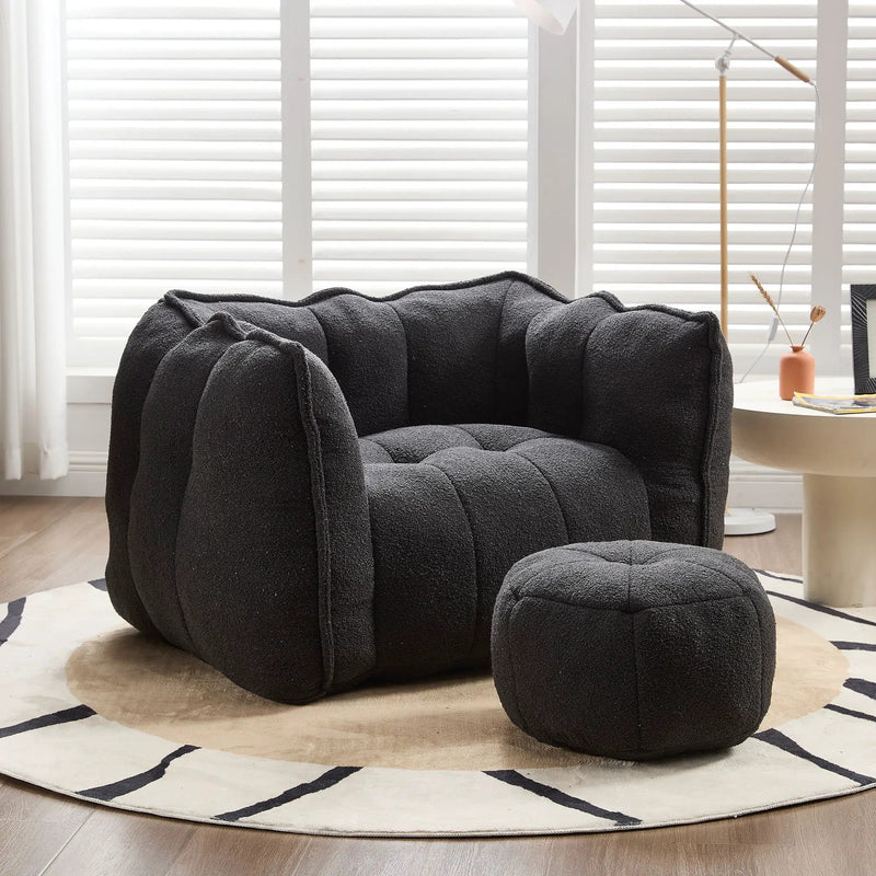 Soft Bean Bag Chair With High Resilient Foam by HouseOfZazla