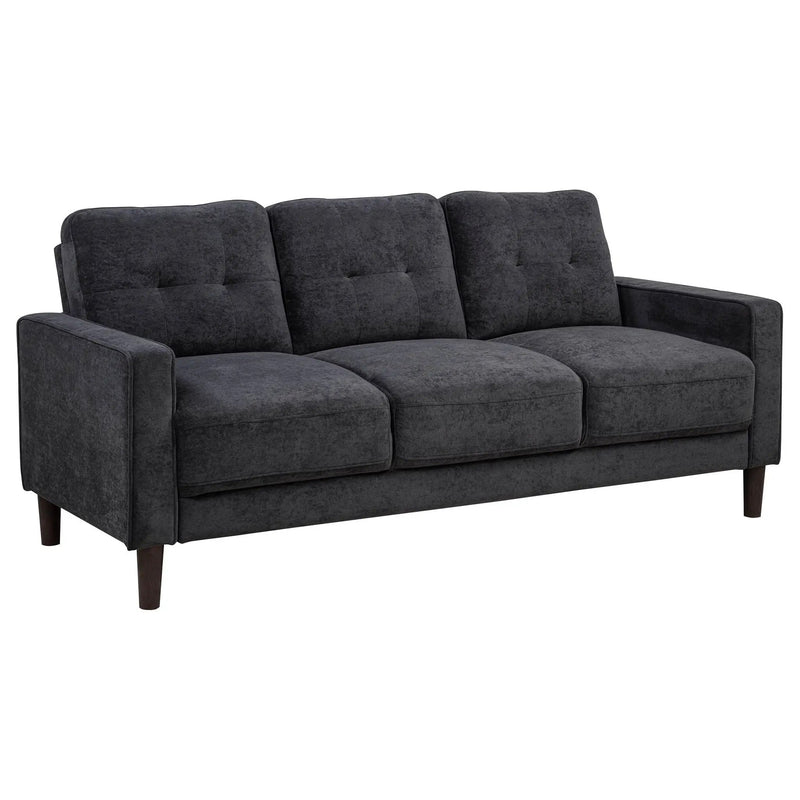 Bowen II 2-piece Upholstered Track Arm Sofa Set Steel Grey by Unique Piece Furniture