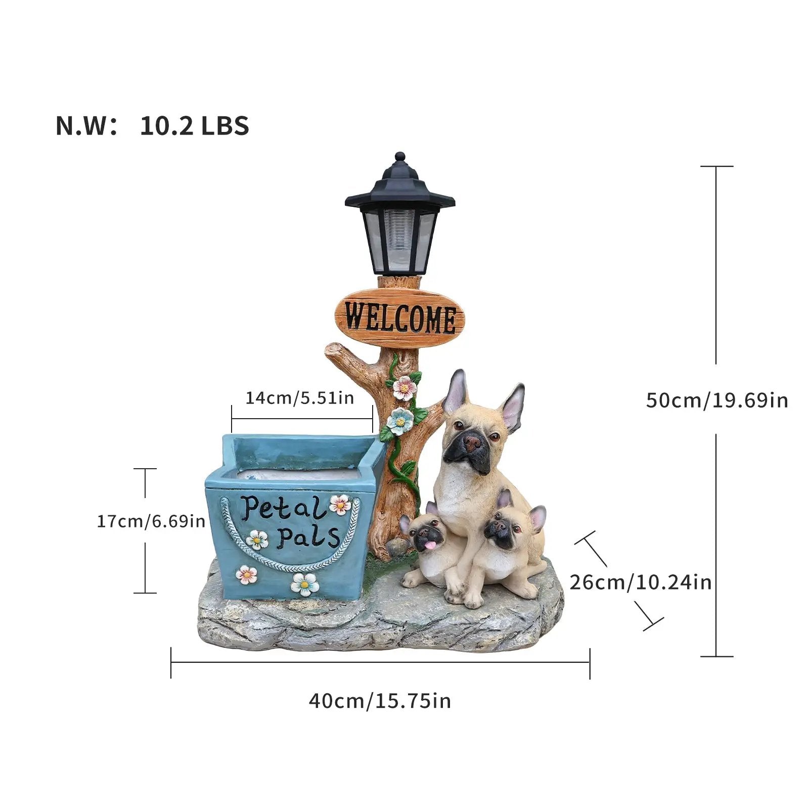 French Bulldog Family Planter Statue by HouseOfZazla