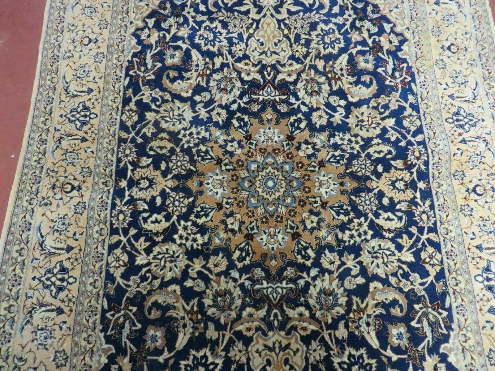4' X 6' Handmade Ultra Fine India Floral Oriental Wool Silk Rug Hand Knotted by Jewel Rugs
