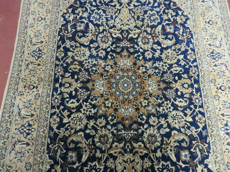 4' X 6' Handmade Ultra Fine India Floral Oriental Wool Silk Rug Hand Knotted by Jewel Rugs