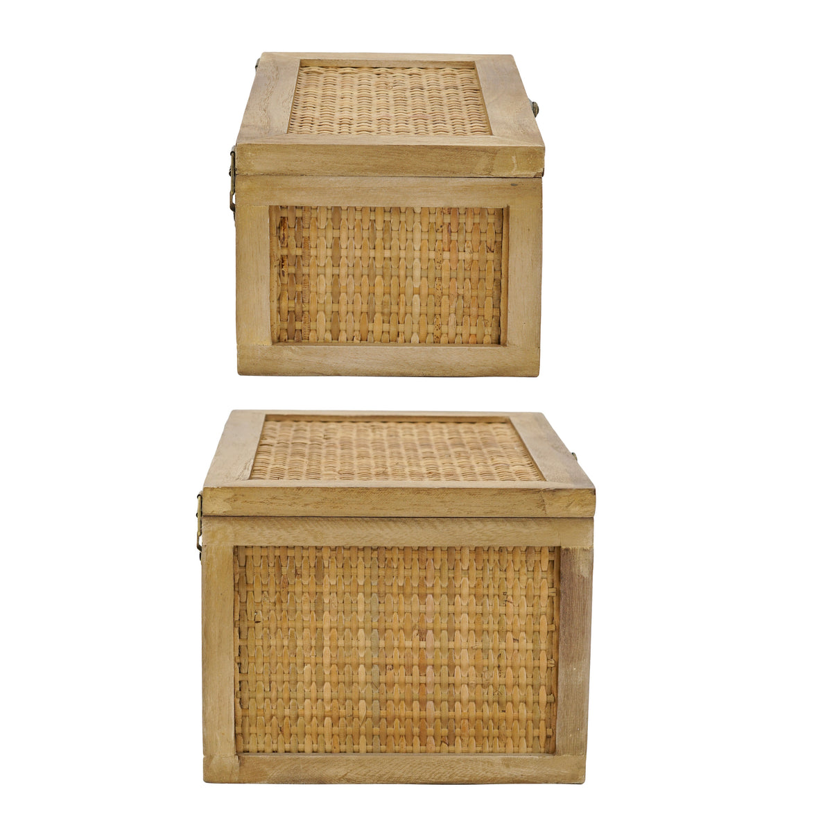 Set of 2 Woven Rattan Decorative Boxes, photo 3 of 8