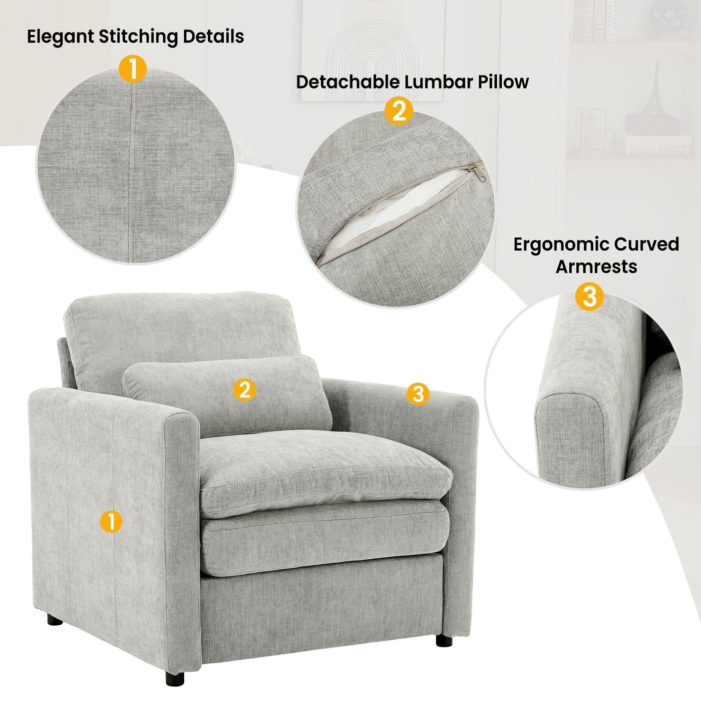 Cozy Sofa Set Oversized Comfy Cloud Sofa With Double Cushion by Unique Piece Furniture