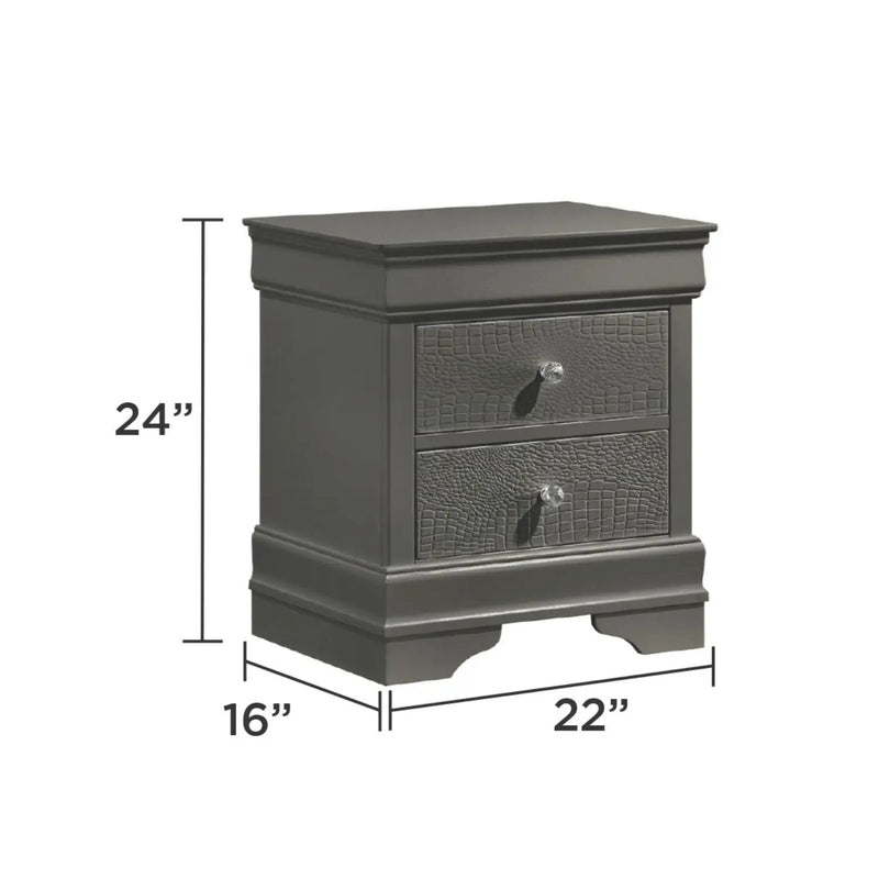Blaze - 2 Drawer Modern Nightstand by HouseOfZazla