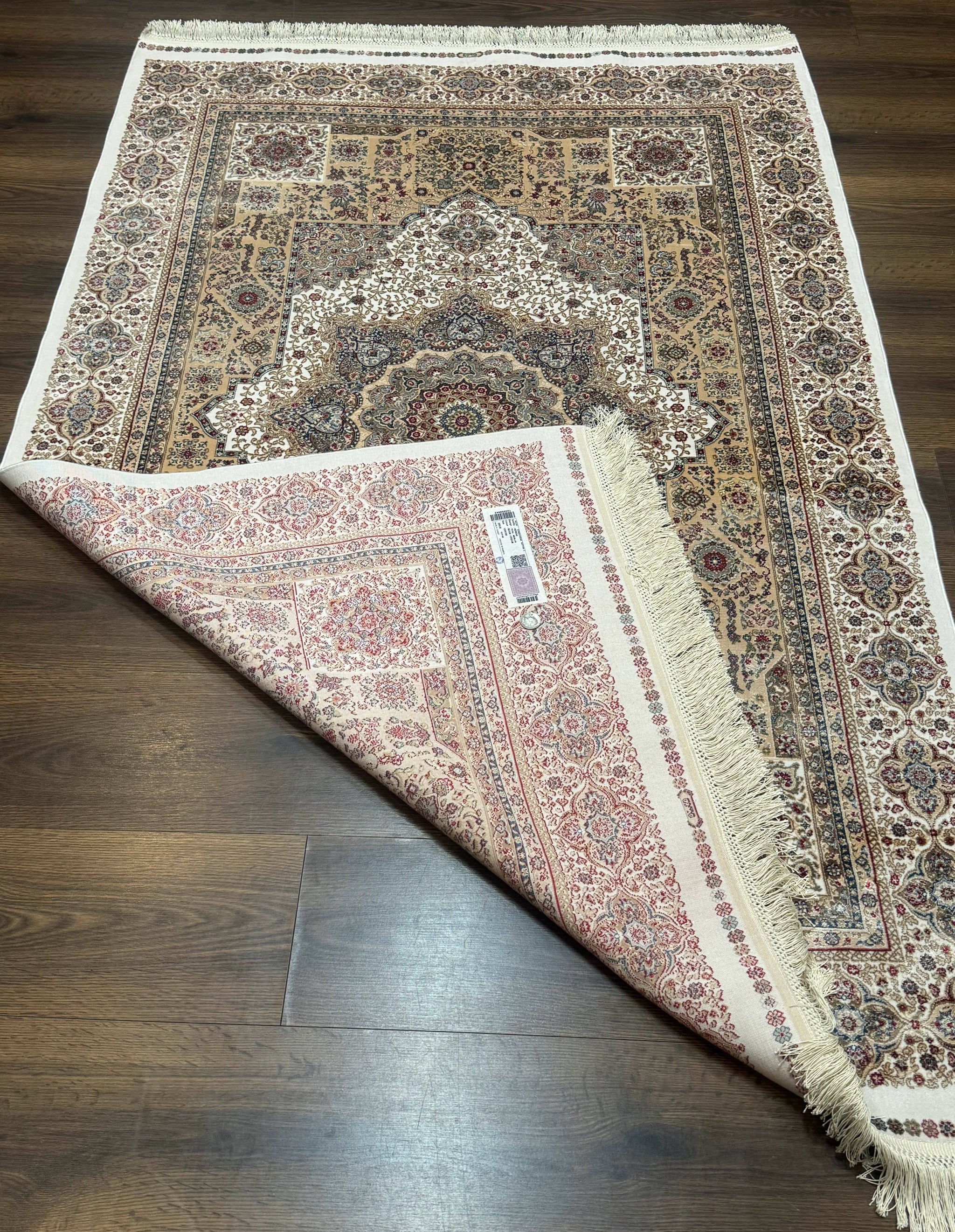 Turkish Memluk Silk Rug 4x6, Hereke Carpet, Bamboo Silk, New by Jewel Rugs