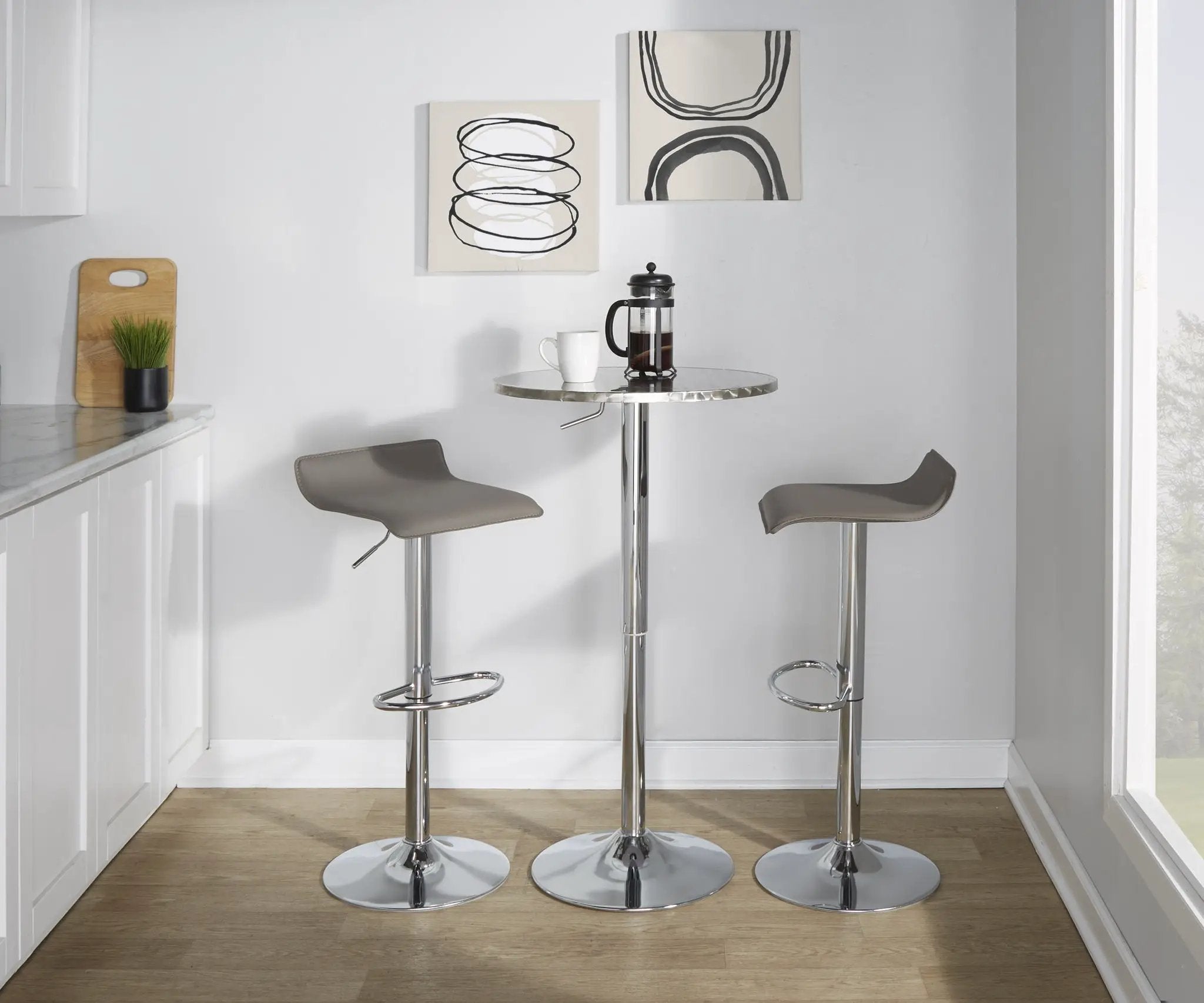 Ale - Contemporary Adjustable Barstool (Set of 2) by Unique Piece Furniture