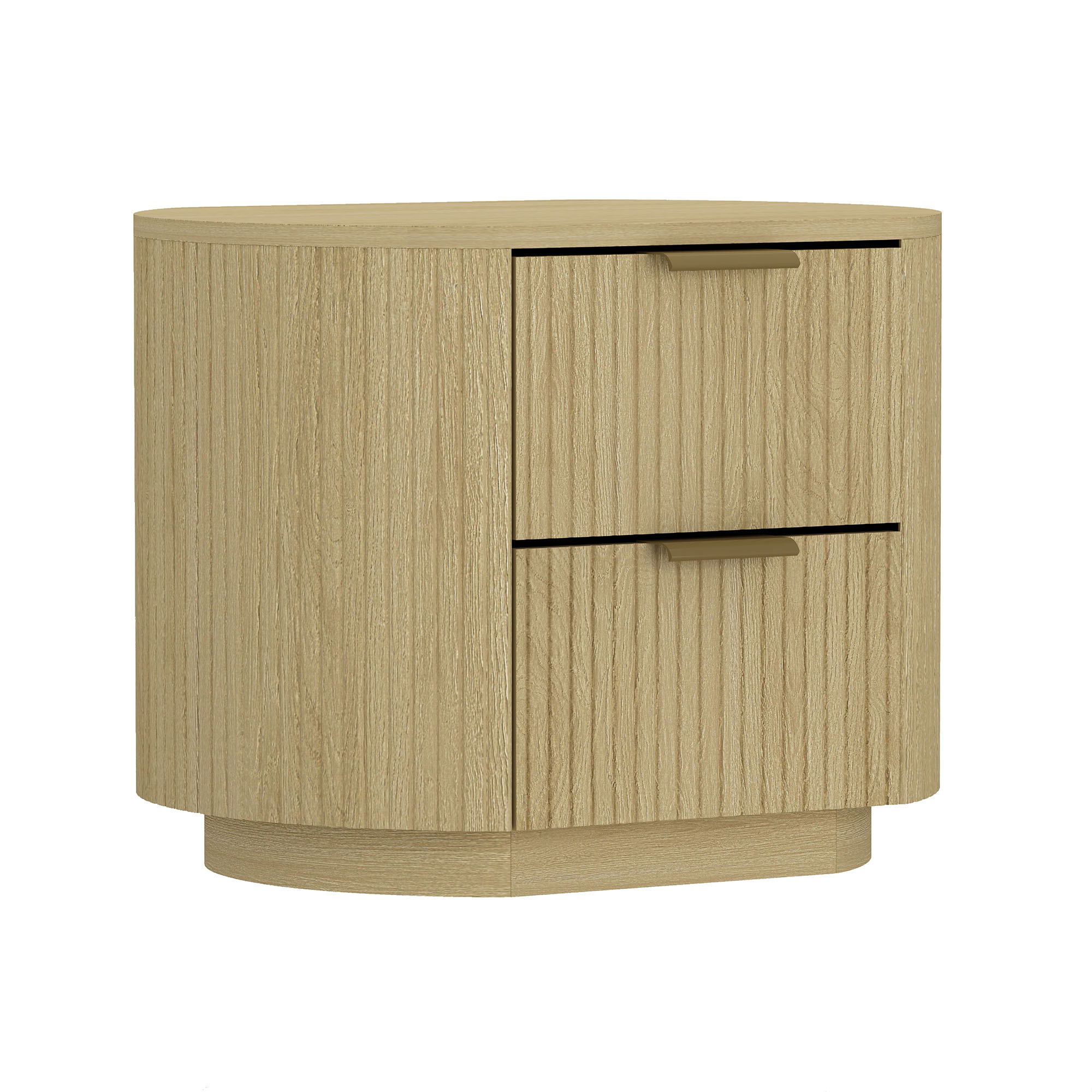 Olivia - Nightstand & 2 Drawers - Oak by HouseOfZazla