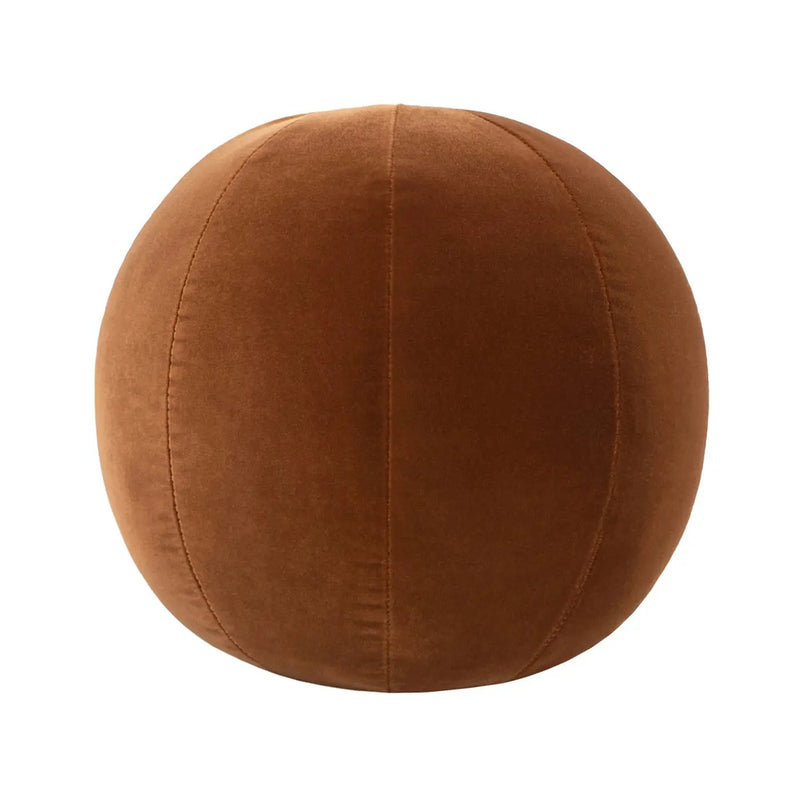 Luna 12" Round Sphere Accent Ball Throw Pillow - Burnt by HouseOfZazla