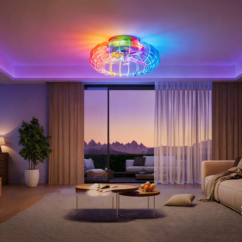 21'' Low Profile Bladeless Ceiling Fan with Lights by HouseOfZazla