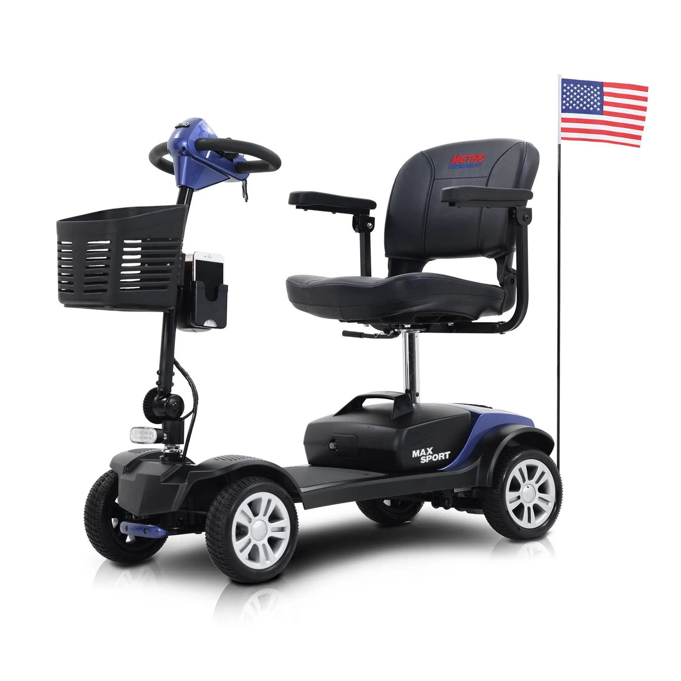 Max Sport - 4 Wheels Outdoor Compact Mobility Scooter With 2 Pieces X 12Ah Lead Acid Battery by HouseOfZazla