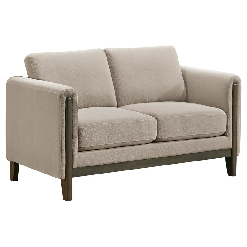 Islington 3-piece Upholstered Panel Arm Sofa Set Taupe by Unique Piece Furniture