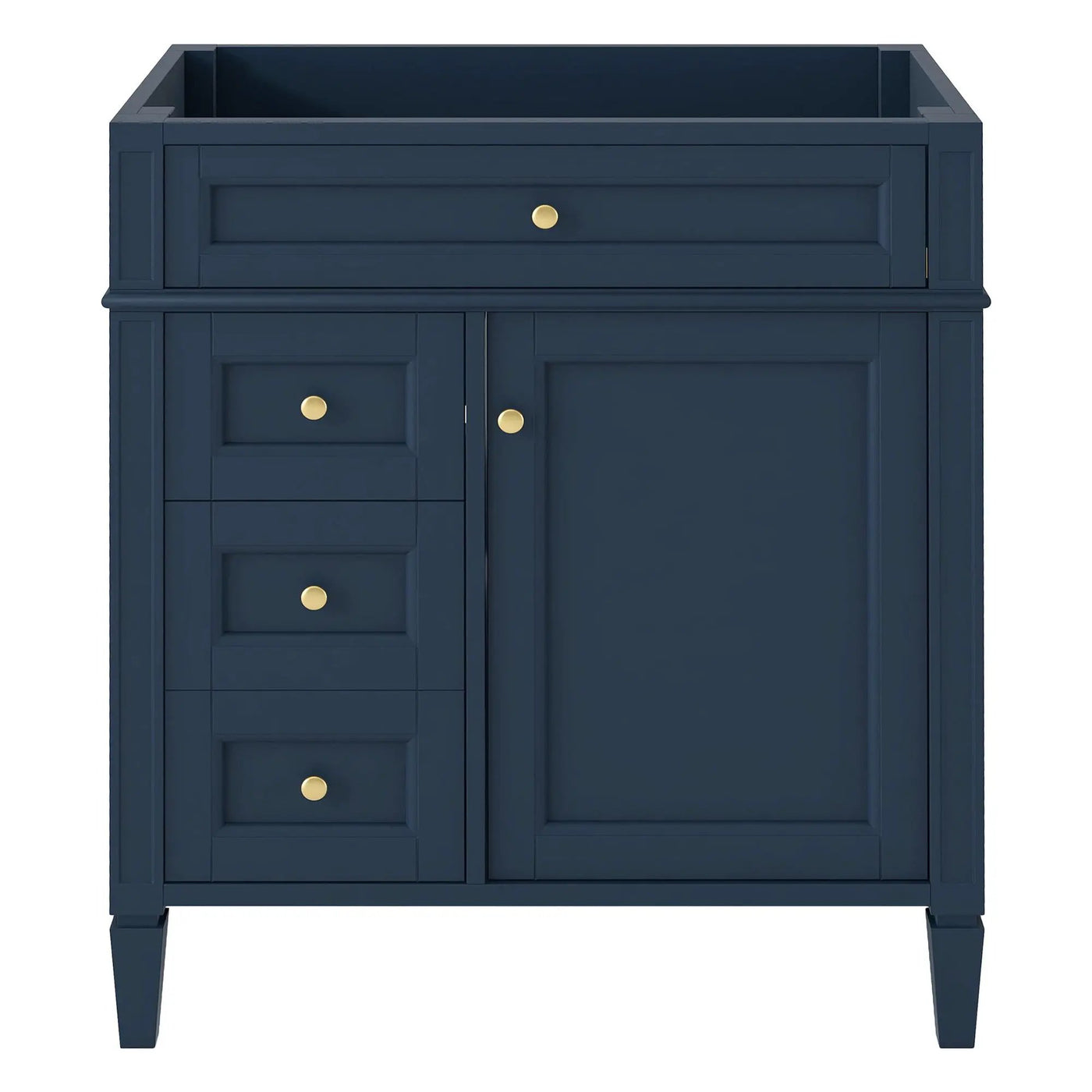 Bathroom Vanity With 2 Drawers And Tip-Out Drawer, Storage Cabinet by HouseOfZazla