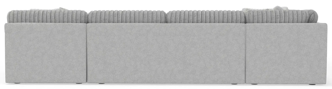 Logan - Upholstered Sectional With Comfort Coil Seating - 46" Cocktail Ottoman And Accent Pillows Included by Unique Piece Furniture