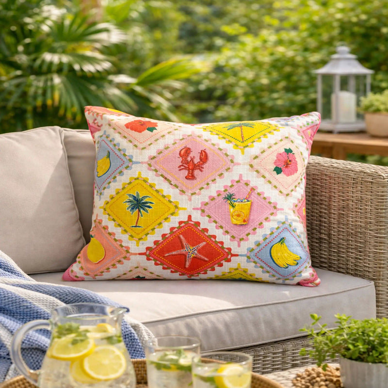 Outdoor Pillows, Weather Resistant (Set of 2) - Multi by HouseOfZazla