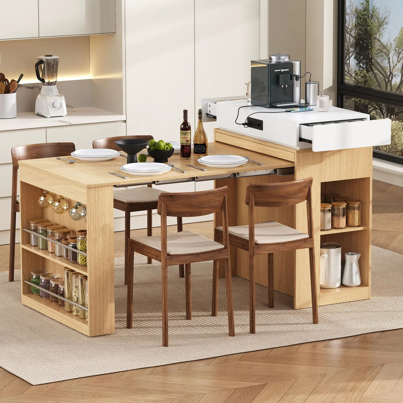 Extendable Dining Table With Folding Top by HouseOfZazla