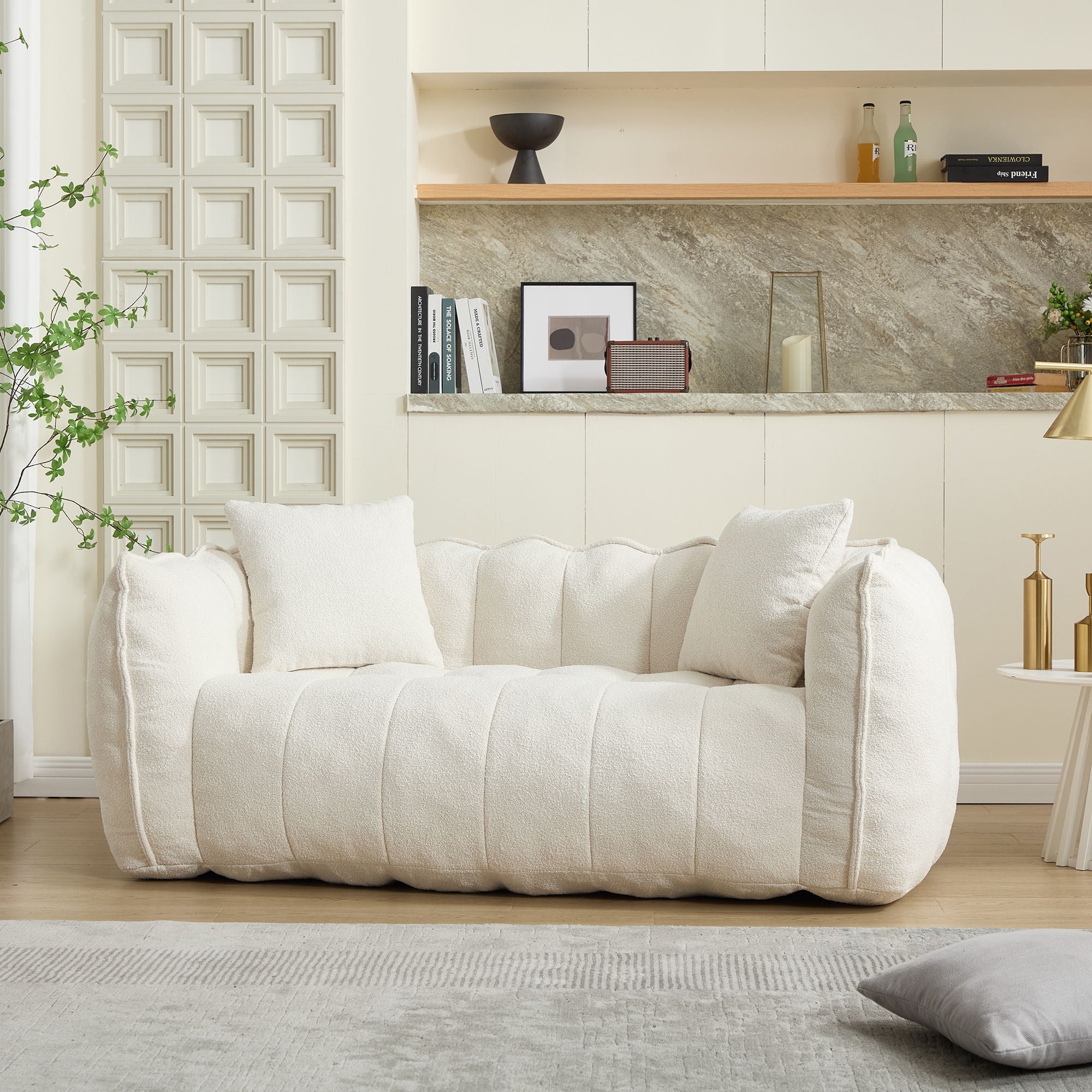 Cozy Beanbag Chair With High Resilience Foam Core For 2 by HouseOfZazla
