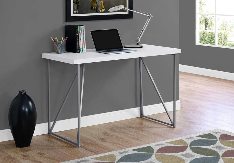 Computer Desk For Home Office Laptop, Contemporary & Modern - White by HouseOfZazla