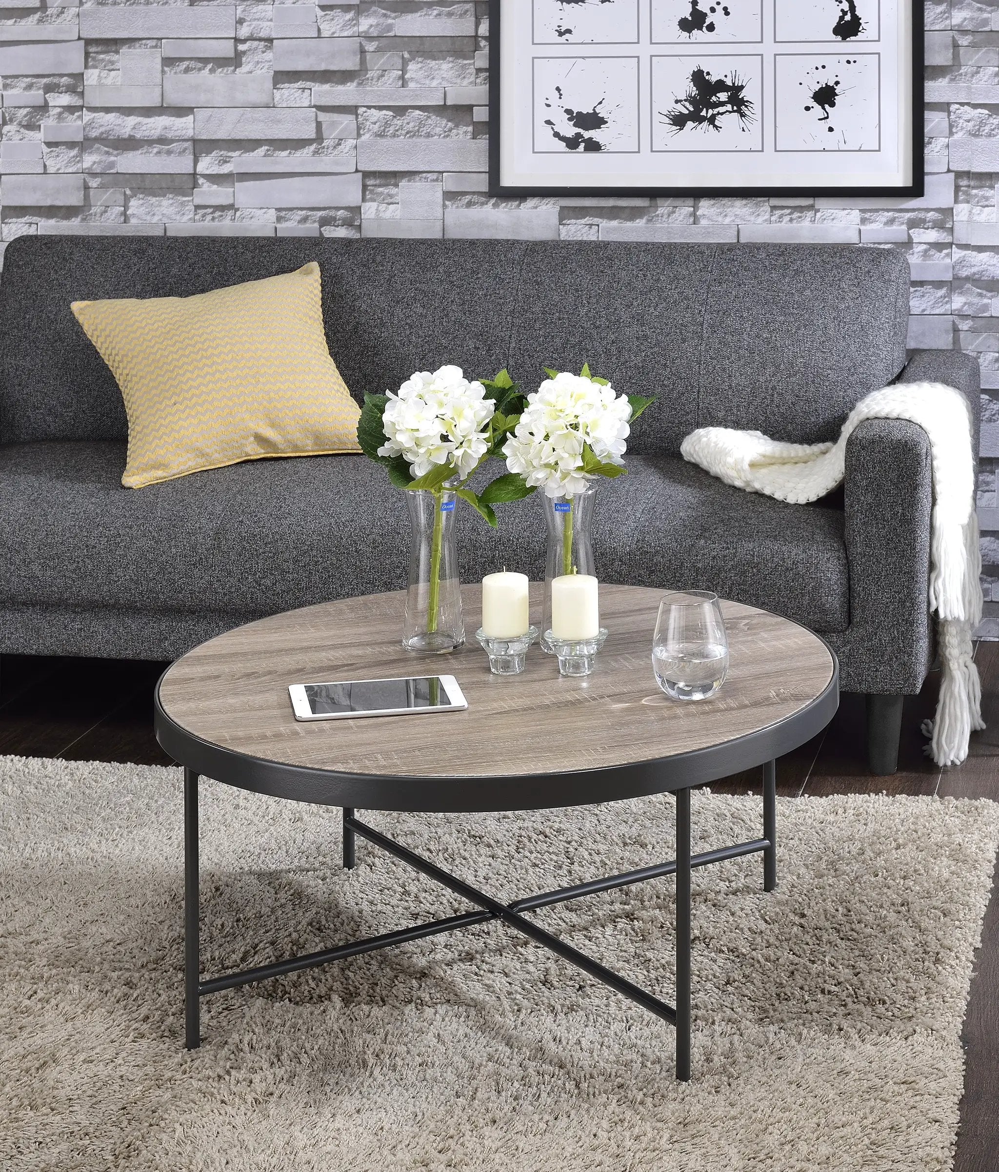 Bage Weathered Round Coffee Table by HouseOfZazla