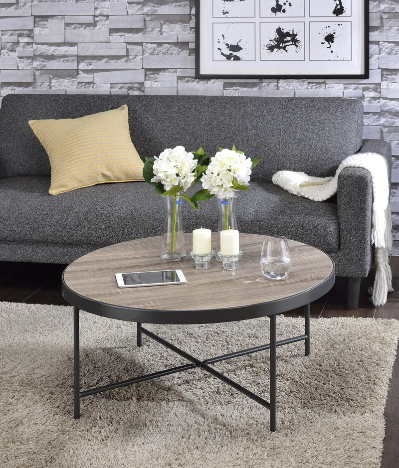 Bage Weathered Round Coffee Table by HouseOfZazla