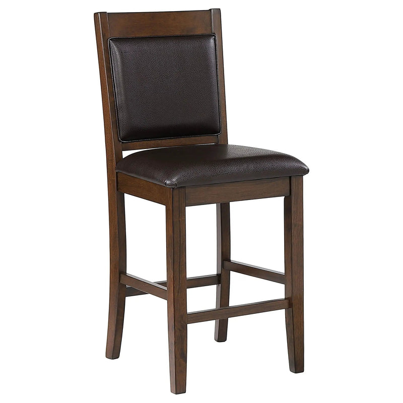 Dewey Upholstered Counter Chair Walnut (Set of 2) by Unique Piece Furniture