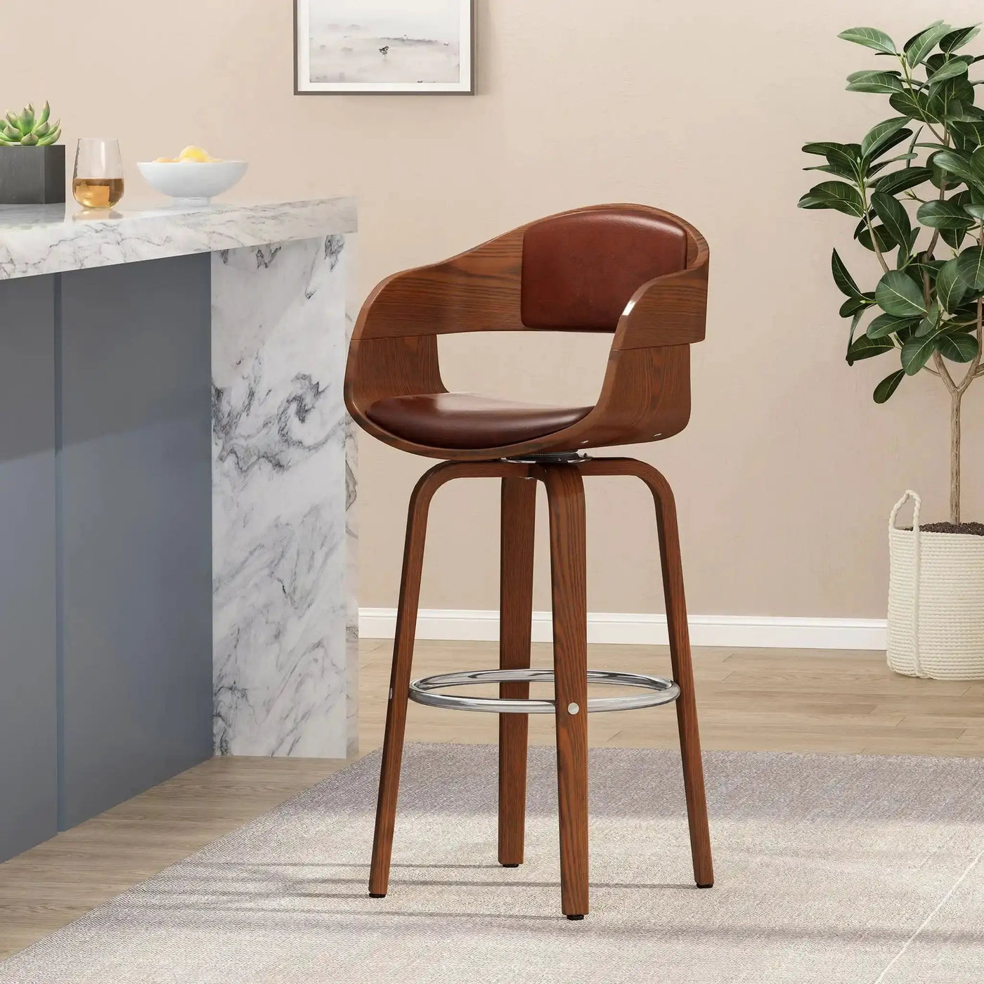 Modern Bar Stool with Swivel Function by HouseOfZazla