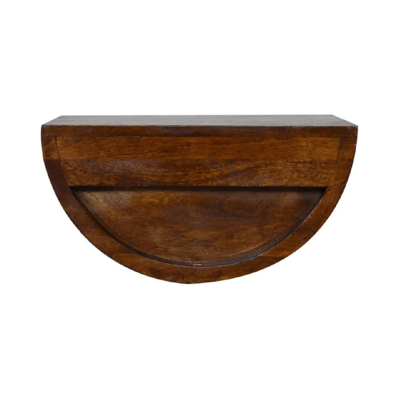 Solid Wood Chestnut Crescent Floating Nightstand by HouseOfZazla