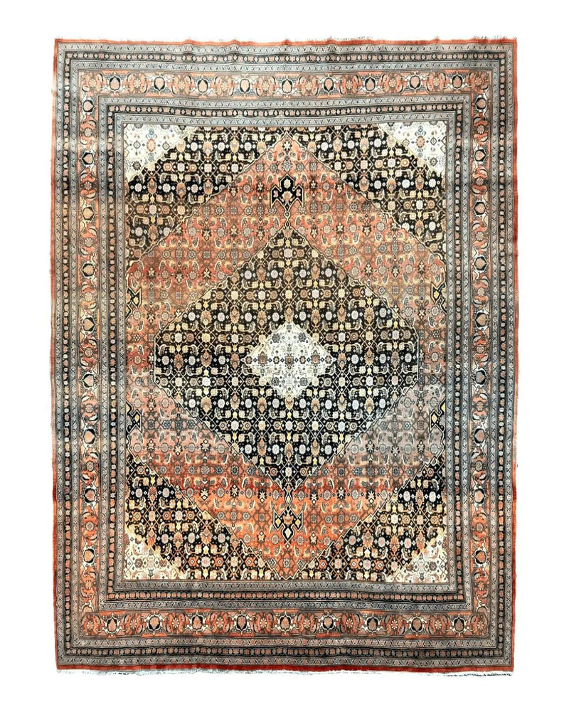 Rare Antique Persian Tabriz Rug 9x12, Red, Handmade, Wool by Jewel Rugs