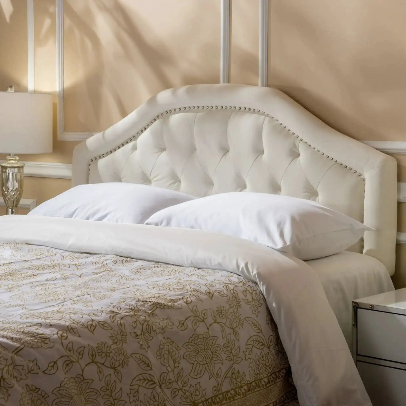 Kaarina Contemporary Tufted Fabric Headboard by HouseOfZazla