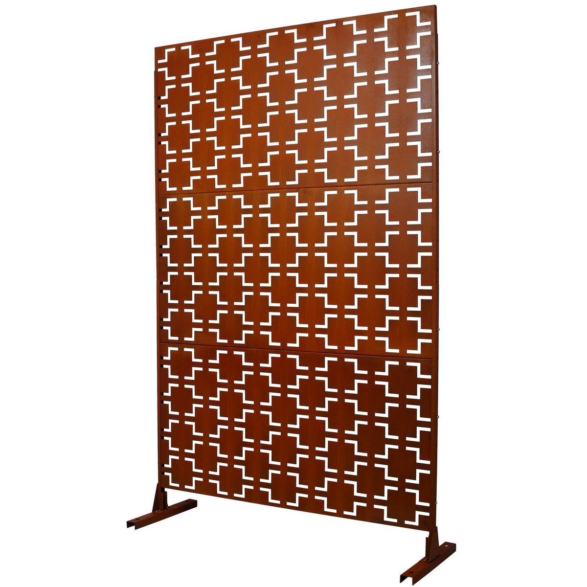 Black Metal Room Divider Privacy Screen with Rust-Resistant Finish, photo 22 of 40