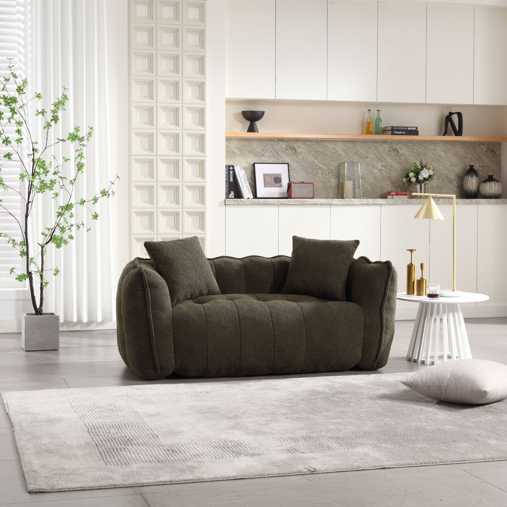 Cozy Beanbag Chair With High Resilience Foam Core For 2 by HouseOfZazla