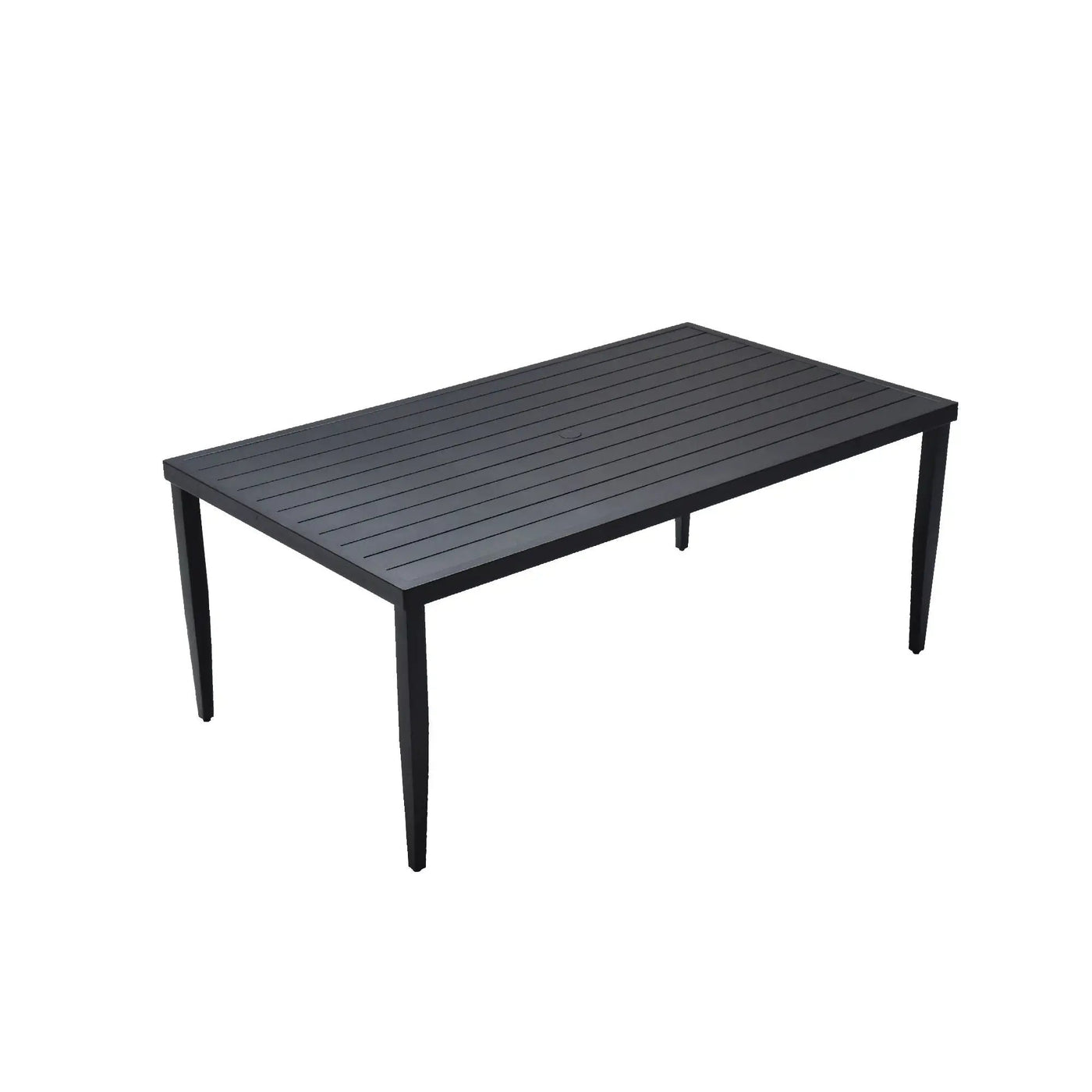 Outdoor Patio Dining Table With Tapered Feet & Umbrella Hole by HouseOfZazla