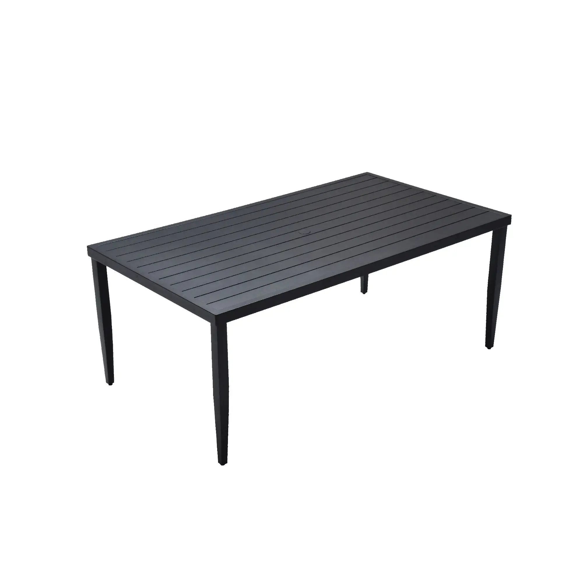 Outdoor Patio Dining Table With Tapered Feet & Umbrella Hole by HouseOfZazla